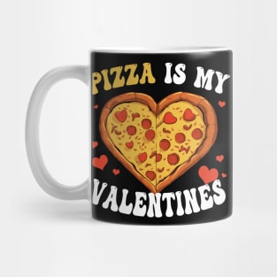 Pizza Is My Valentine Valentines Day Heart Pepperoni Lover Mug